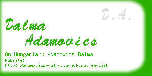 dalma adamovics business card
